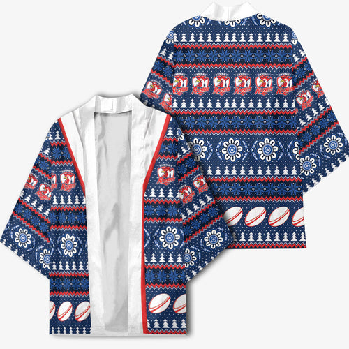 Roosters Rugby Christmas Kimono Aboriginal Seamless Cardigan Inspired