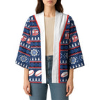 Roosters Rugby Christmas Kimono Aboriginal Seamless Cardigan Inspired