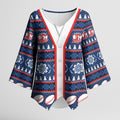 Roosters Rugby Christmas Kimono Sleeve Blouse Aboriginal Seamless Cardigan Inspired