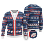 Roosters Rugby Christmas Ugly Christmas Sweater Aboriginal Seamless Cardigan Inspired