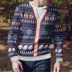Roosters Rugby Christmas Ugly Christmas Sweater Aboriginal Seamless Cardigan Inspired