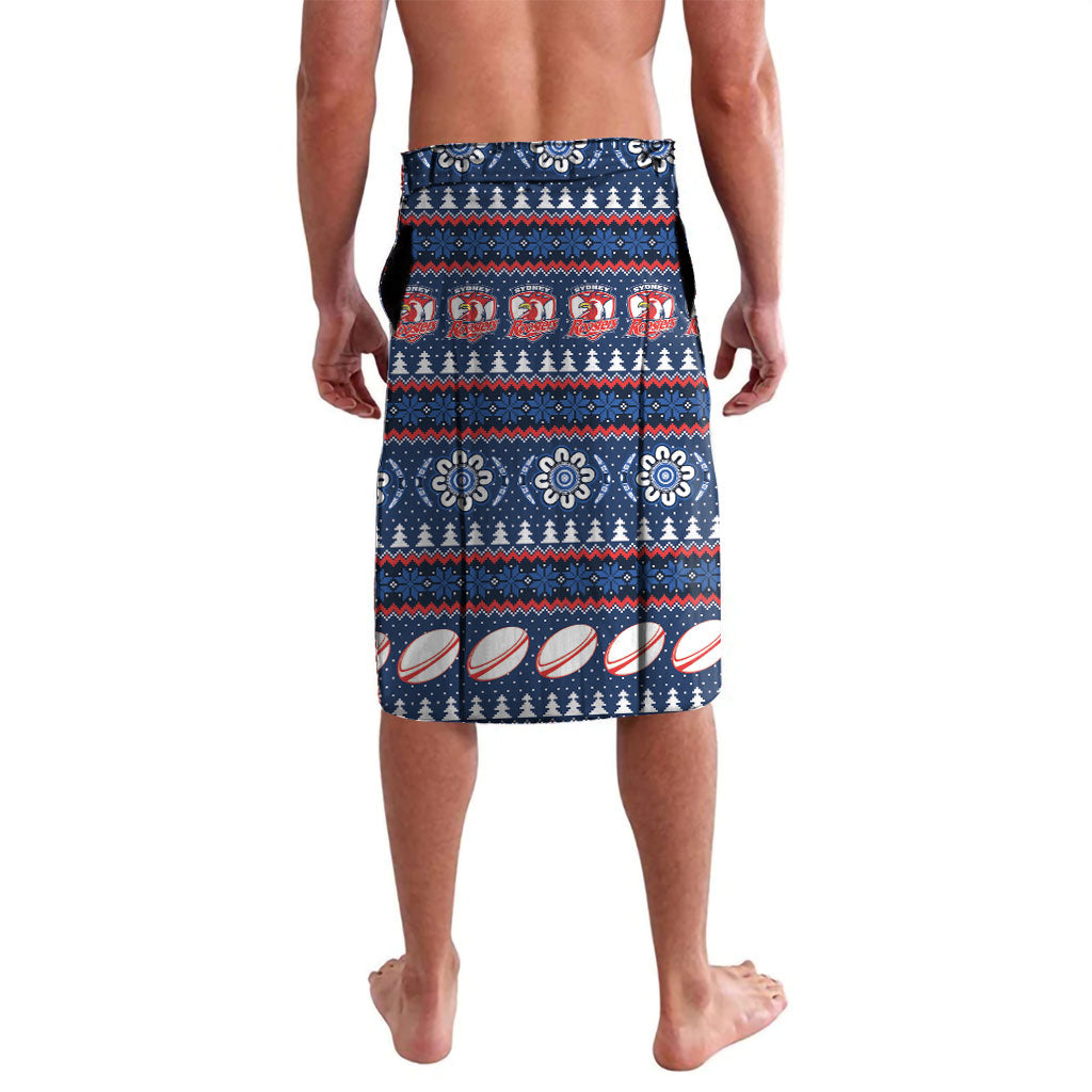 Roosters Rugby Christmas Lavalava Aboriginal Seamless Cardigan Inspired