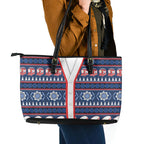 Roosters Rugby Christmas Leather Tote Bag Aboriginal Seamless Cardigan Inspired