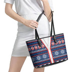 Roosters Rugby Christmas Leather Tote Bag Aboriginal Seamless Cardigan Inspired