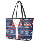 Roosters Rugby Christmas Leather Tote Bag Aboriginal Seamless Cardigan Inspired