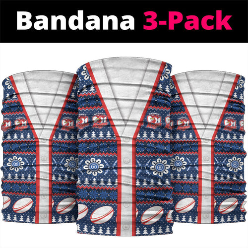 Roosters Rugby Christmas Neck Gaiter Aboriginal Seamless Cardigan Inspired