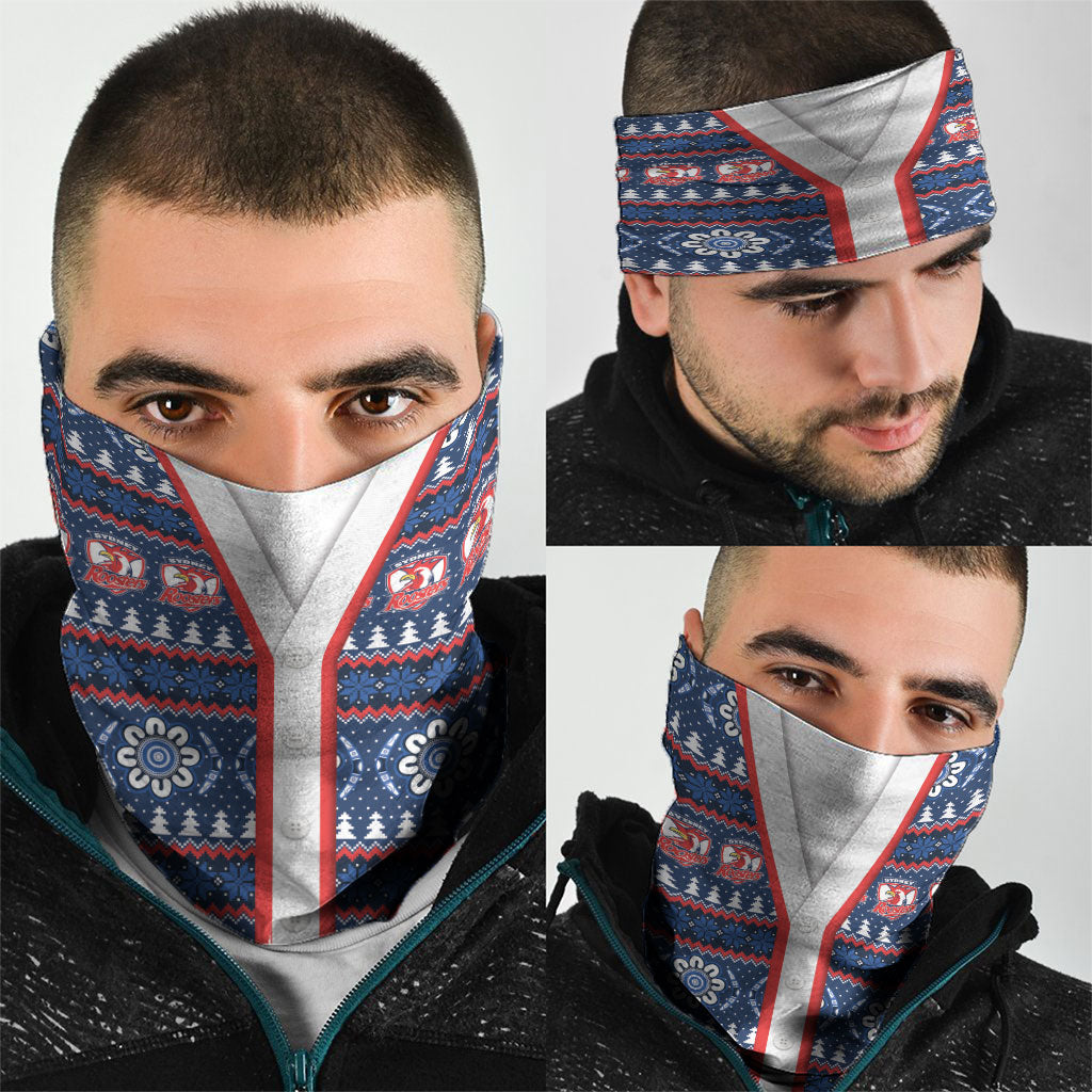 Roosters Rugby Christmas Neck Gaiter Aboriginal Seamless Cardigan Inspired