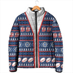 Roosters Rugby Christmas Padded Jacket Aboriginal Seamless Cardigan Inspired