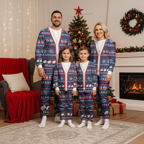Roosters Rugby Christmas Pajama Set Aboriginal Seamless Cardigan Inspired