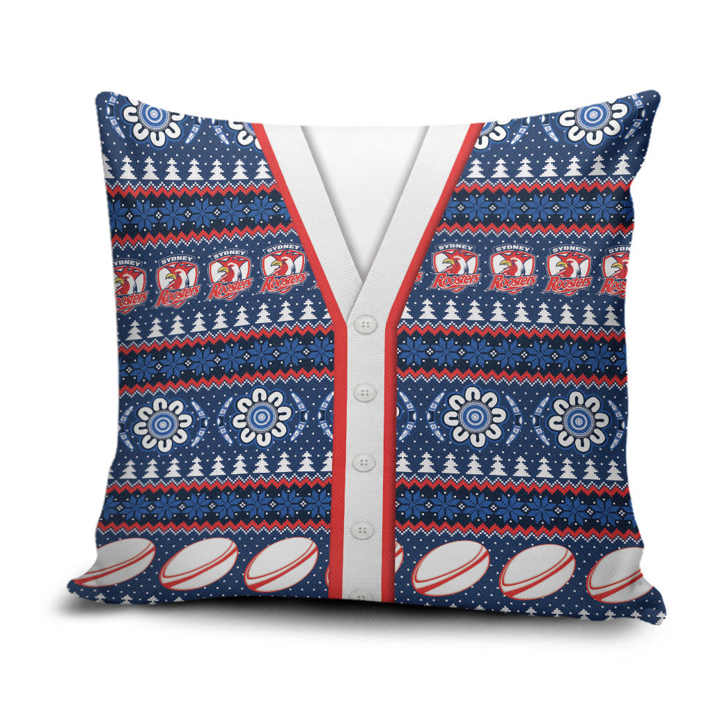 Roosters Rugby Christmas Pillow Cover Aboriginal Seamless Cardigan Inspired