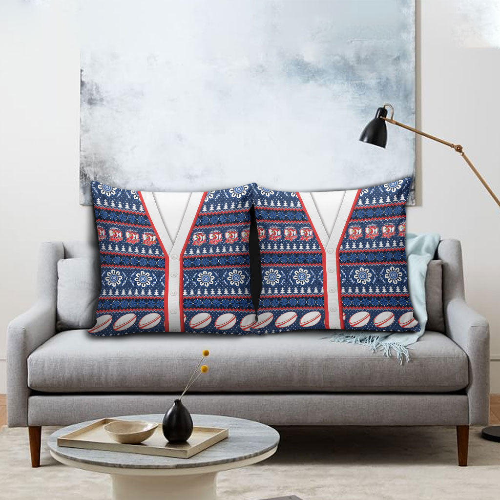 Roosters Rugby Christmas Pillow Cover Aboriginal Seamless Cardigan Inspired