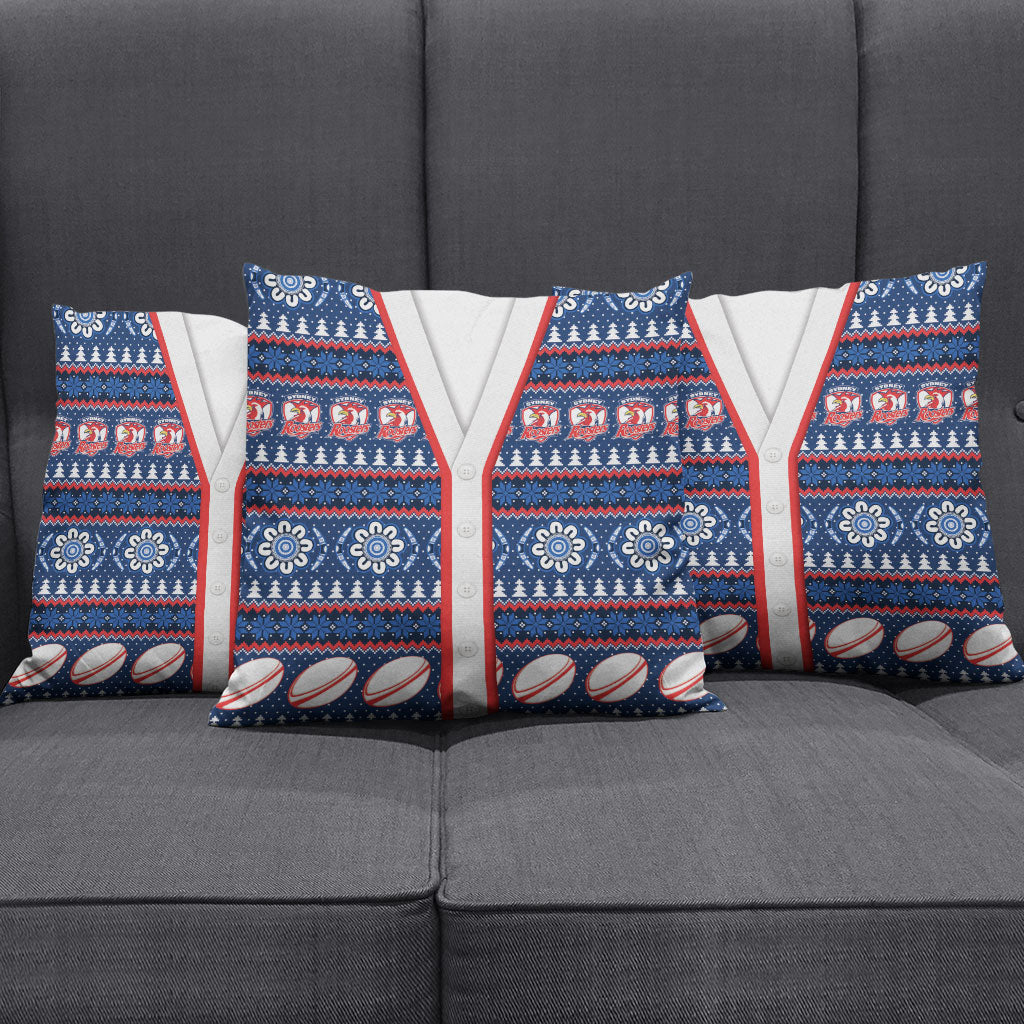Roosters Rugby Christmas Pillow Cover Aboriginal Seamless Cardigan Inspired