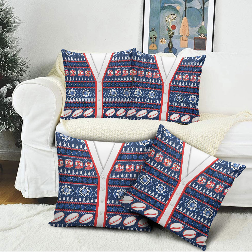 Roosters Rugby Christmas Pillow Cover Aboriginal Seamless Cardigan Inspired