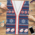 Roosters Rugby Christmas Puzzle Aboriginal Seamless Cardigan Inspired