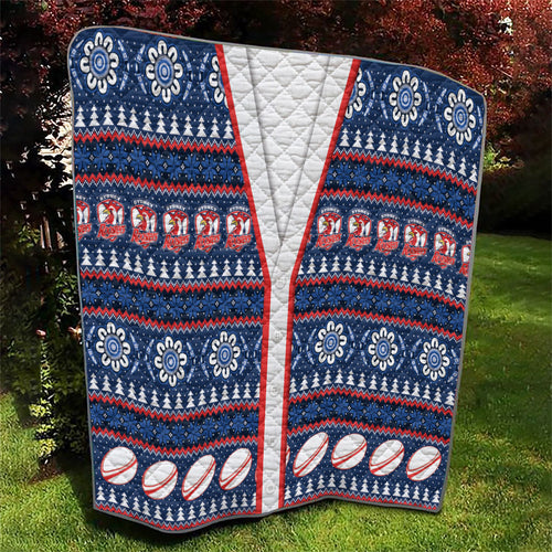 Roosters Rugby Christmas Quilt Aboriginal Seamless Cardigan Inspired