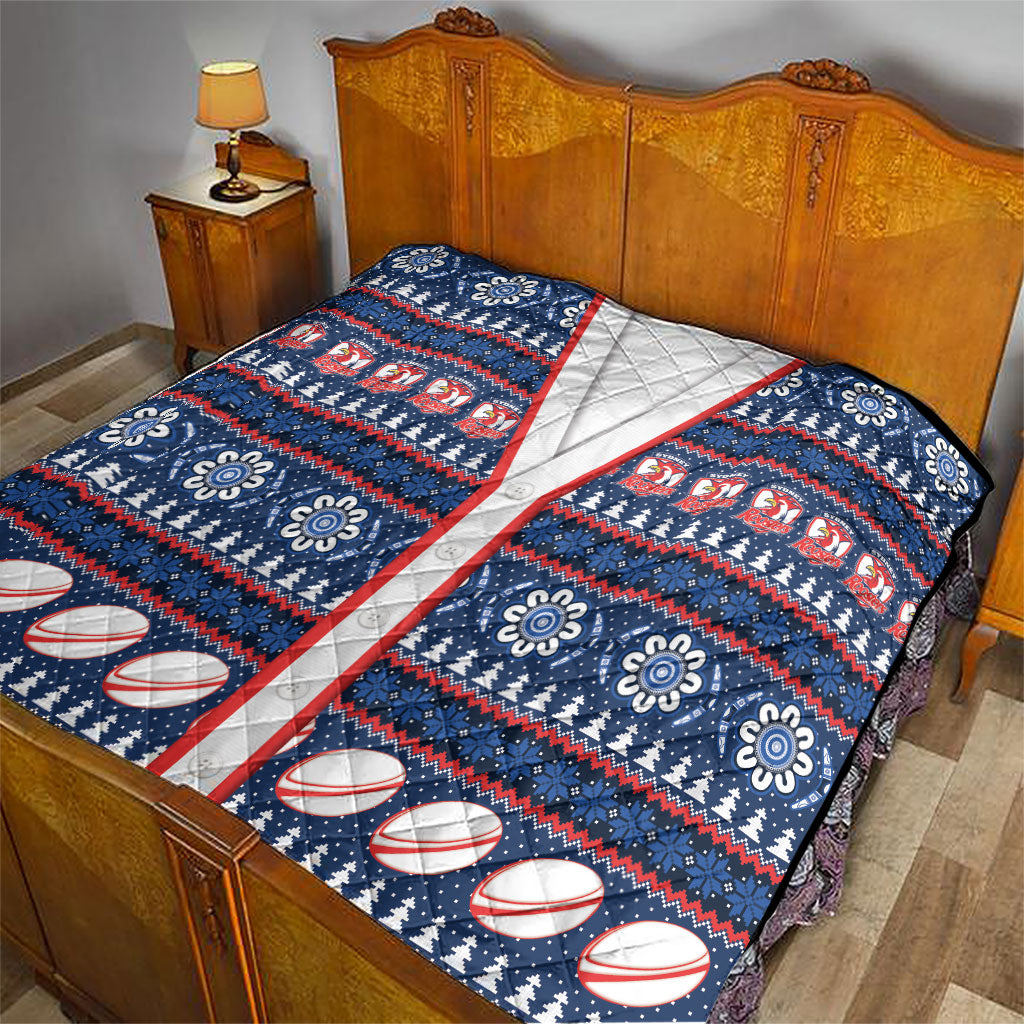 Roosters Rugby Christmas Quilt Aboriginal Seamless Cardigan Inspired