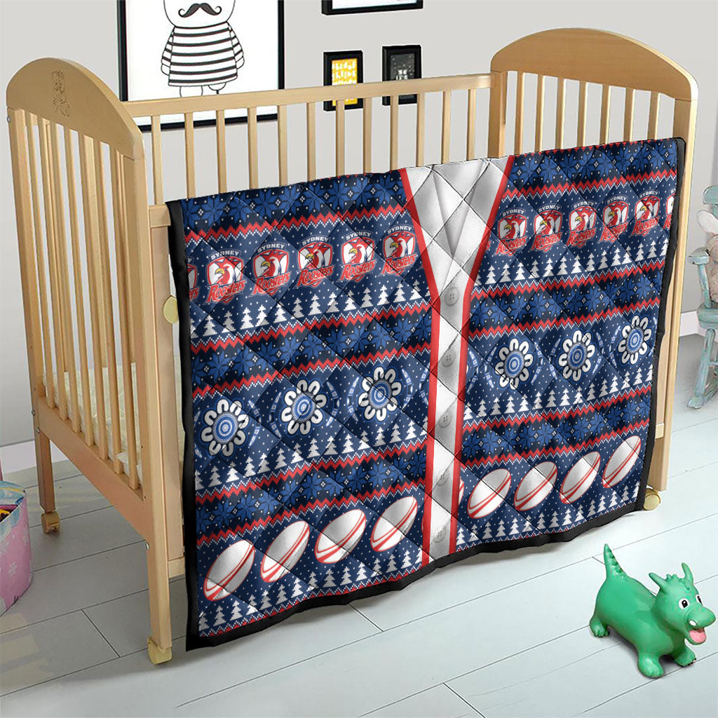 Roosters Rugby Christmas Quilt Aboriginal Seamless Cardigan Inspired