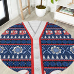 Roosters Rugby Christmas Round Carpet Aboriginal Seamless Cardigan Inspired