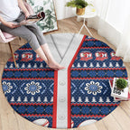 Roosters Rugby Christmas Round Carpet Aboriginal Seamless Cardigan Inspired