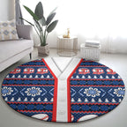 Roosters Rugby Christmas Round Carpet Aboriginal Seamless Cardigan Inspired
