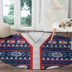 Roosters Rugby Christmas Round Carpet Aboriginal Seamless Cardigan Inspired