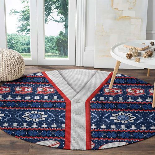 Roosters Rugby Christmas Round Carpet Aboriginal Seamless Cardigan Inspired