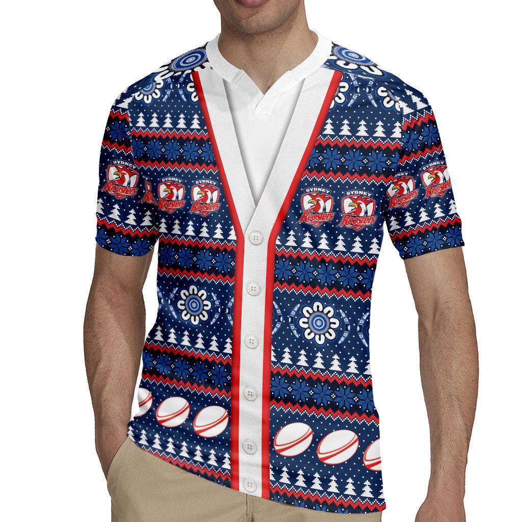 Roosters Rugby Christmas Rugby Jersey Aboriginal Seamless Cardigan Inspired