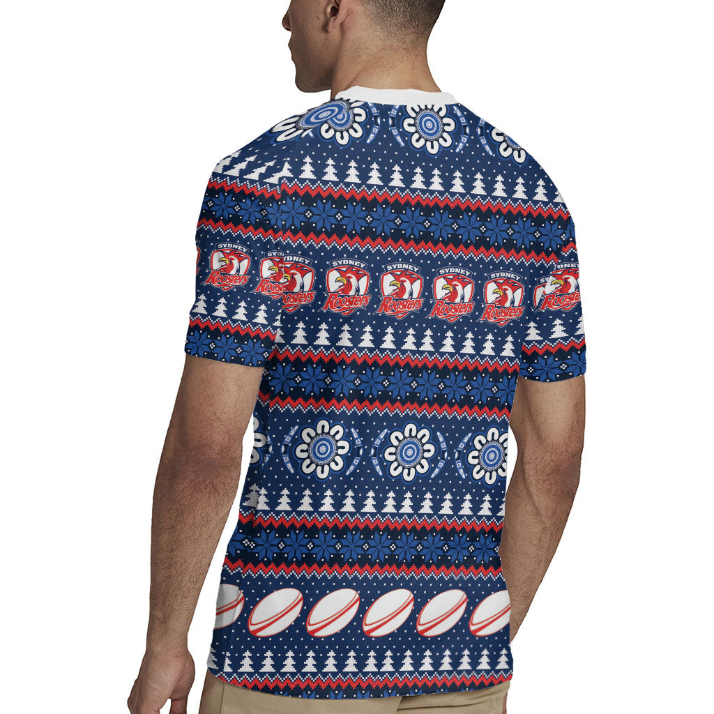 Roosters Rugby Christmas Rugby Jersey Aboriginal Seamless Cardigan Inspired