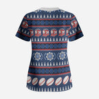Roosters Rugby Christmas Scrub Top Aboriginal Seamless Cardigan Inspired