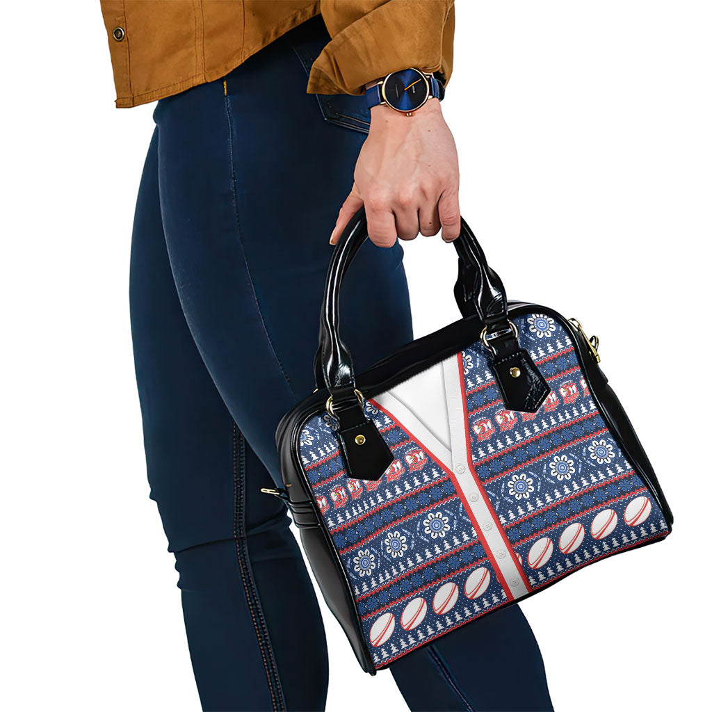 Roosters Rugby Christmas Shoulder Handbag Aboriginal Seamless Cardigan Inspired