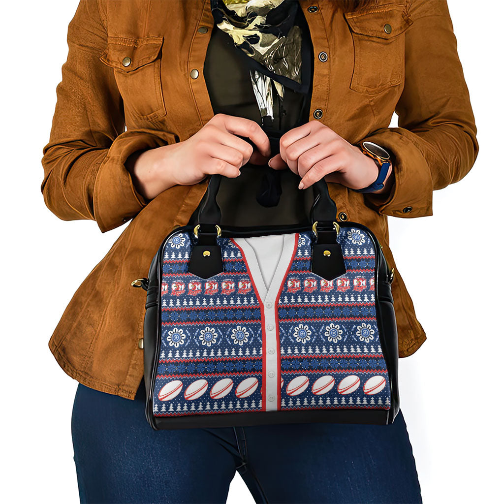 Roosters Rugby Christmas Shoulder Handbag Aboriginal Seamless Cardigan Inspired