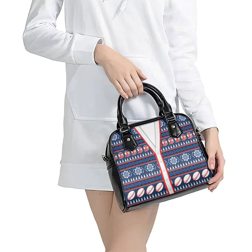 Roosters Rugby Christmas Shoulder Handbag Aboriginal Seamless Cardigan Inspired