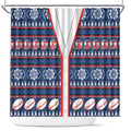 Roosters Rugby Christmas Shower Curtain Aboriginal Seamless Cardigan Inspired
