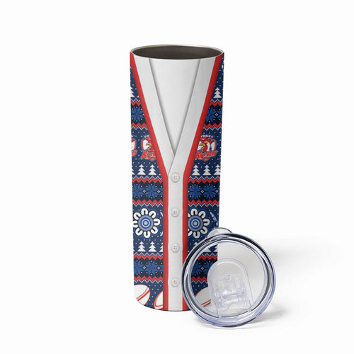 Roosters Rugby Christmas Skinny Tumbler Aboriginal Seamless Cardigan Inspired