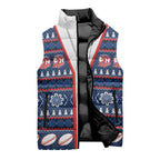 Roosters Rugby Christmas Sleeveless Puffer Jacket Aboriginal Seamless Cardigan Inspired