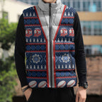 Roosters Rugby Christmas Sleeveless Puffer Jacket Aboriginal Seamless Cardigan Inspired