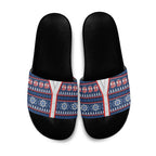 Roosters Rugby Christmas Slide Sandals Aboriginal Seamless Cardigan Inspired