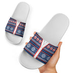 Roosters Rugby Christmas Slide Sandals Aboriginal Seamless Cardigan Inspired