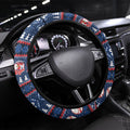 Roosters Rugby Christmas Steering Wheel Cover Aboriginal Seamless Cardigan Inspired