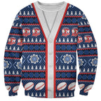 Roosters Rugby Christmas Sweatshirt Aboriginal Seamless Cardigan Inspired