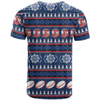 Roosters Rugby Christmas T Shirt Aboriginal Seamless Cardigan Inspired