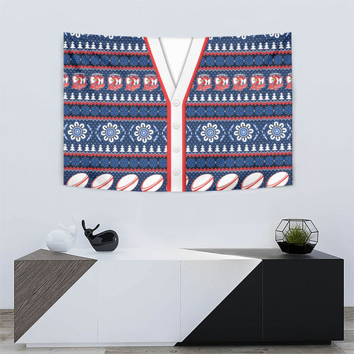 Roosters Rugby Christmas Tapestry Aboriginal Seamless Cardigan Inspired