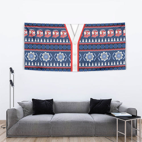 Roosters Rugby Christmas Tapestry Aboriginal Seamless Cardigan Inspired