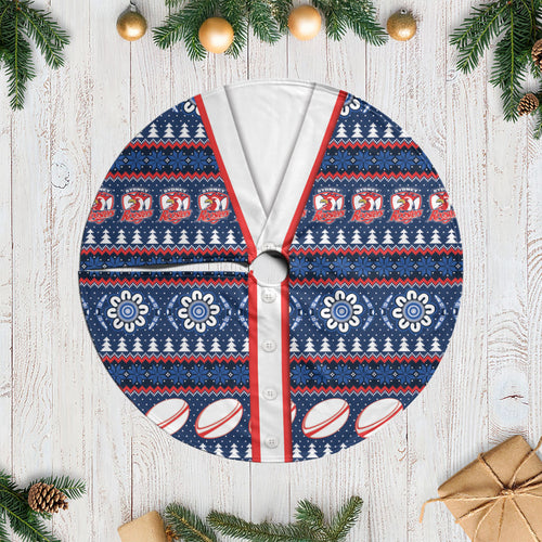 Roosters Rugby Christmas Tree Skirt Aboriginal Seamless Cardigan Inspired