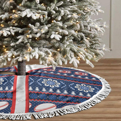 Roosters Rugby Christmas Tree Skirt Aboriginal Seamless Cardigan Inspired