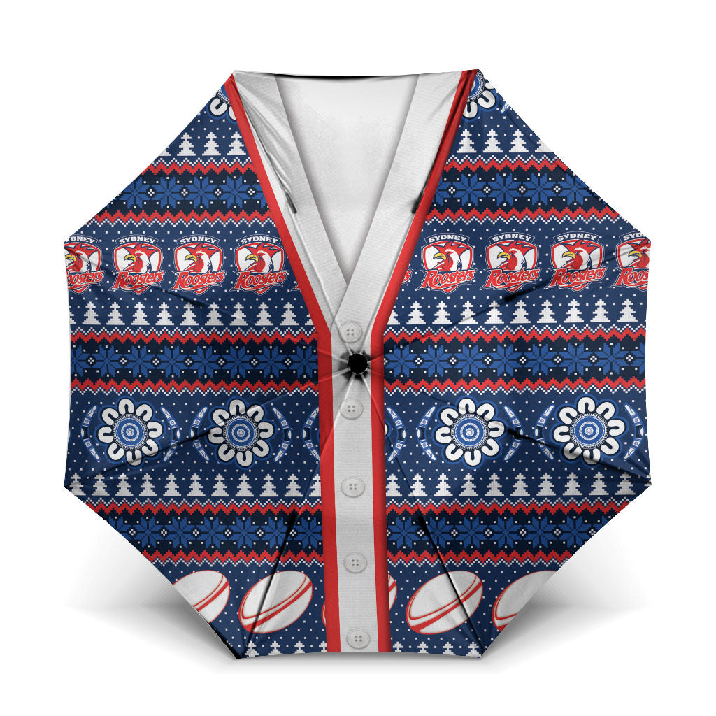Roosters Rugby Christmas Umbrella Aboriginal Seamless Cardigan Inspired