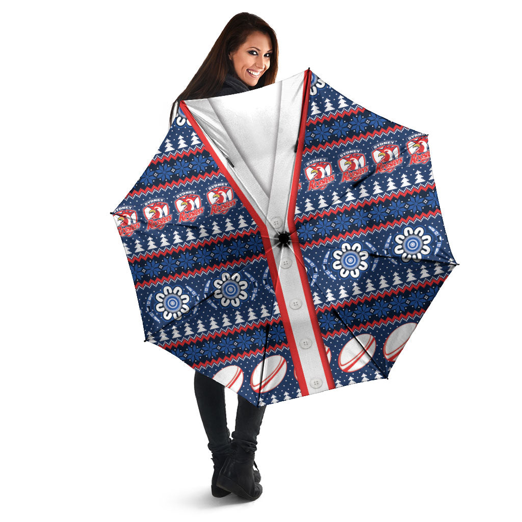 Roosters Rugby Christmas Umbrella Aboriginal Seamless Cardigan Inspired