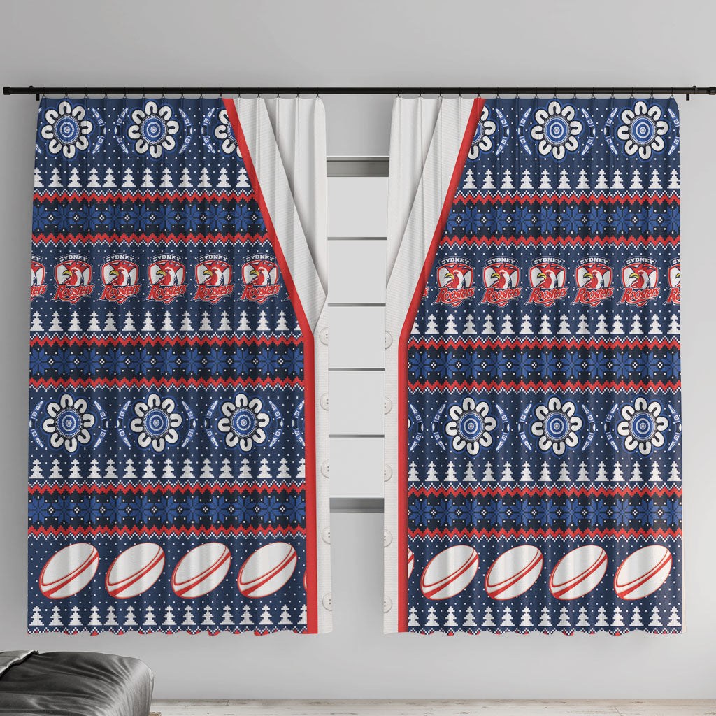 Roosters Rugby Christmas Window Curtain Aboriginal Seamless Cardigan Inspired