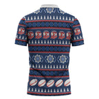 Roosters Rugby Christmas Zipper Polo Shirt Aboriginal Seamless Cardigan Inspired