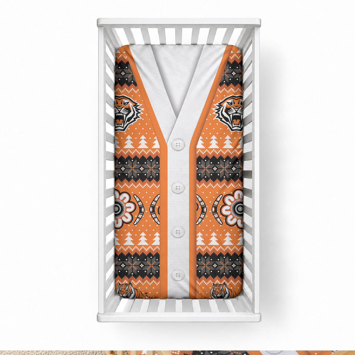 Tigers Rugby Christmas Baby Bed Cover Aboriginal Seamless Cardigan Inspired